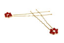 Crystal & Pearl Flower Pins (Pair) - £7
